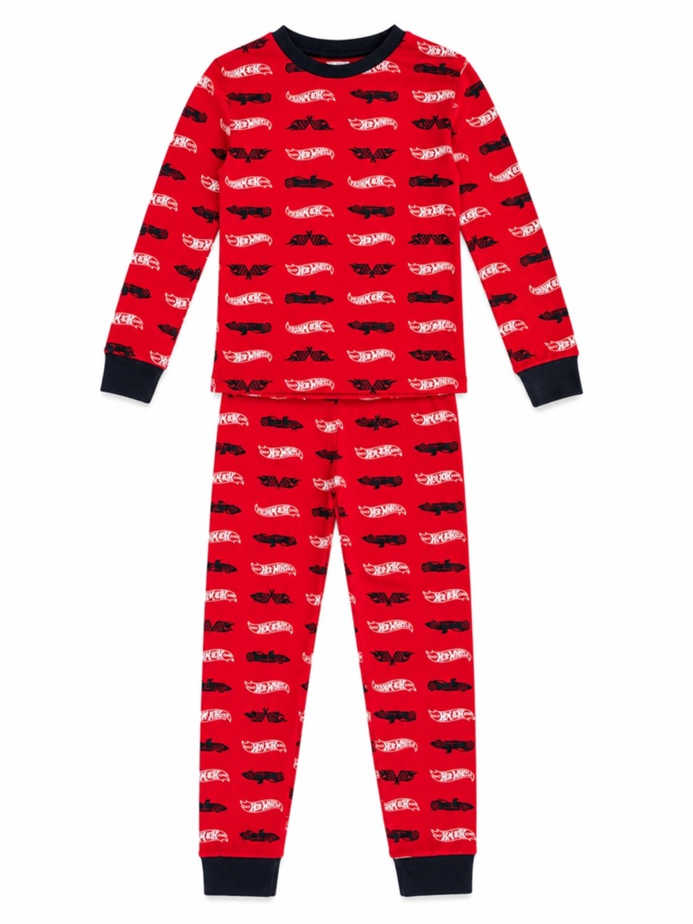 New - Hot Wheels Boys Red Pajama Set | Size 8 | 100% Cotton
